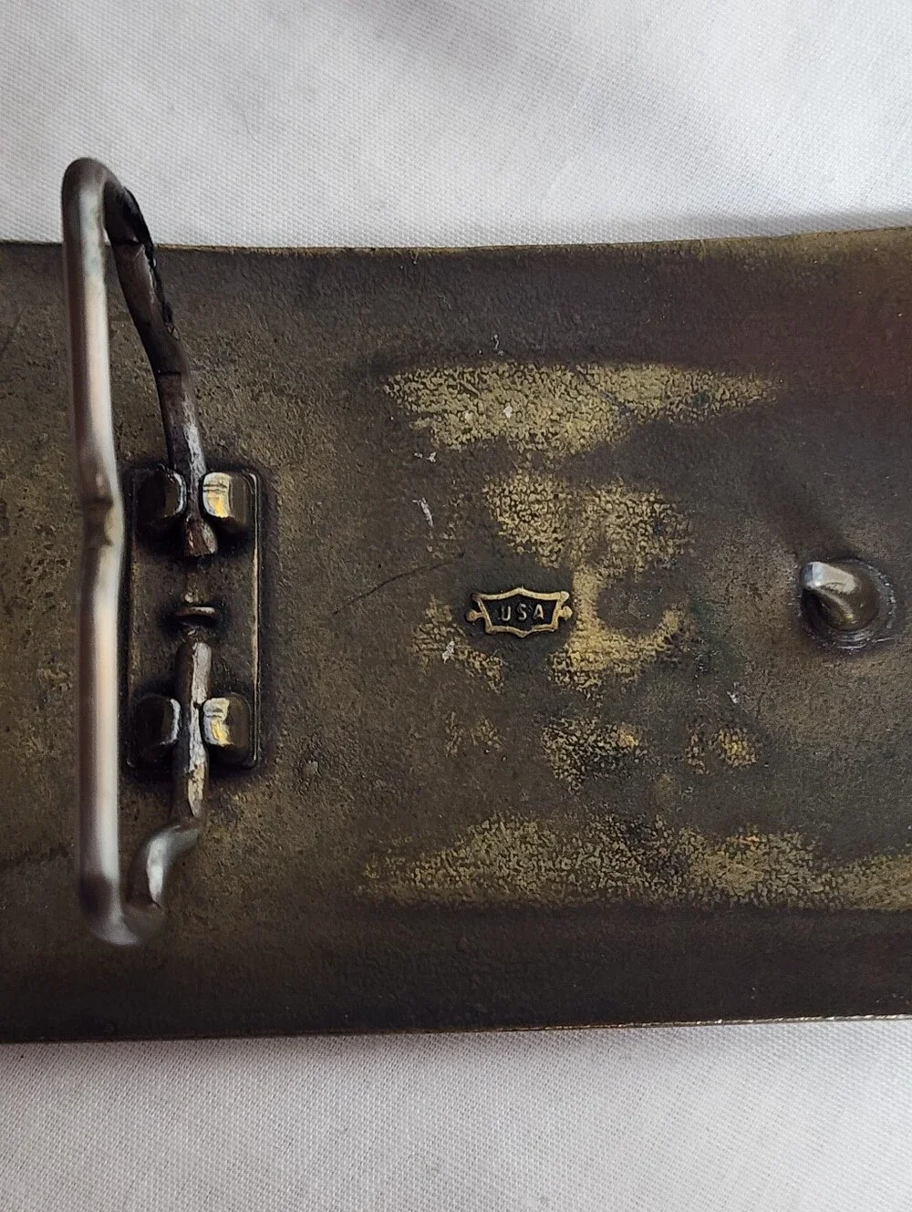 Vintage Brass Belt Buckle Loomis Armored Trucks 1970's Made In USA Retro